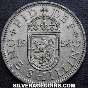 1958 Elizabeth II British Shilling (Scotland) (Reverse)