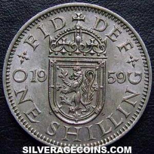 1959 Elizabeth II British Shilling (Scotland) (Reverse)