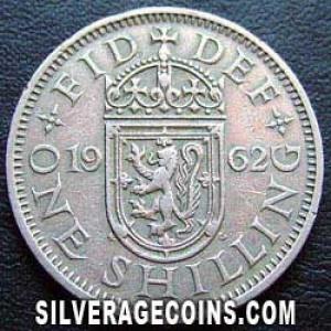 1962 Elizabeth II British Shilling (Scotland) (Reverse)