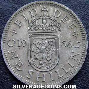 1966 Elizabeth II British Shilling (Scotland) (Reverse)