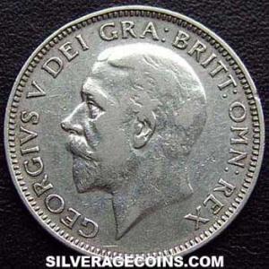 1927 George V British Silver Shilling (type 3) (Obverse)