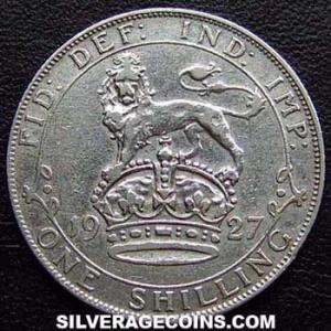 1927 George V British Silver Shilling (type 3) (Reverse)
