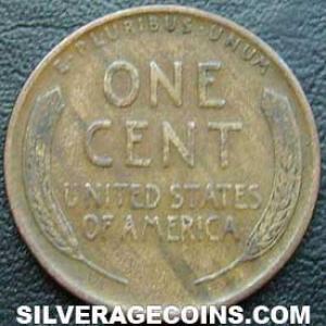 1938 D United States "Lincoln Wheat Penny" Bronze Cent (Reverse)