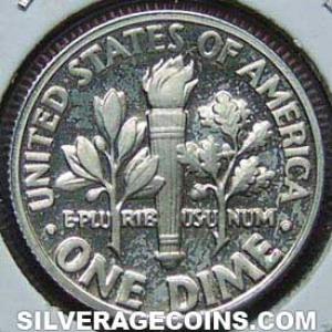 1984 S Proof United States "Roosevelt Dime" 10 Cents (Reverse)