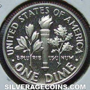 1991 S Proof United States "Roosevelt Dime" 10 Cents (Reverse)