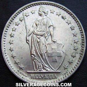 1972 Swiss 2 Francs (Obverse)