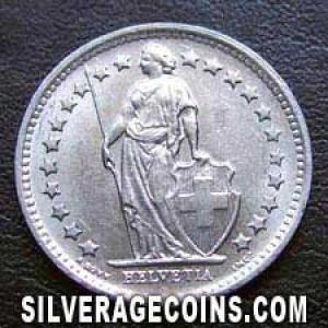 1969 Swiss Half Franc (Obverse)