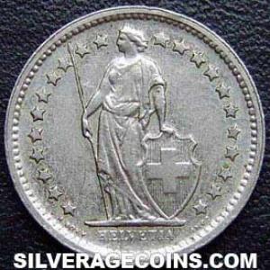 1970 Swiss Half Franc (Obverse)