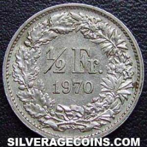 1970 Swiss Half Franc (Reverse)