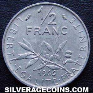 1966 French Half New Franc (Reverse)