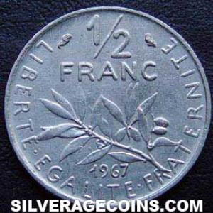 1967 French Half New Franc (Reverse)