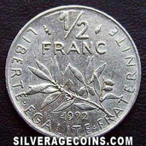 1992 French Half New Franc (Reverse)
