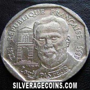 1995 French 2 New Francs (Louis Pasteur) (Obverse)