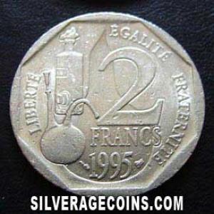 1995 French 2 New Francs (Louis Pasteur) (Reverse)