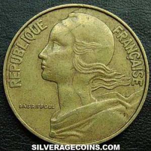 1972 French 20 New Centimes (Obverse)