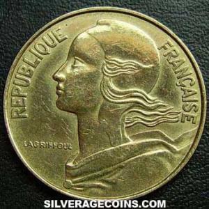 1974 French 20 New Centimes (Obverse)