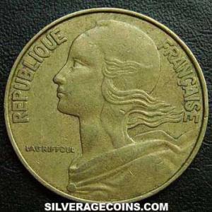 1975 French 20 New Centimes (Obverse)