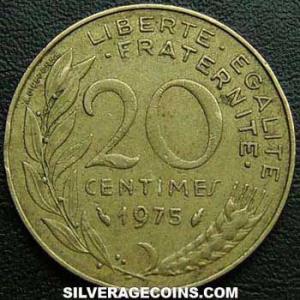 1975 French 20 New Centimes (Reverse)