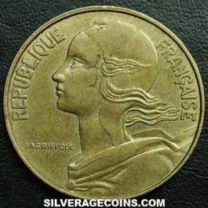 1977 French 20 New Centimes (Obverse)