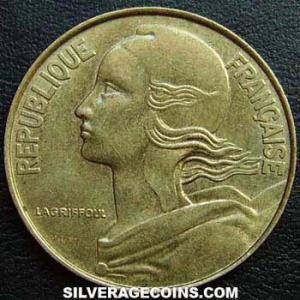1994 (fish) French 20 New Centimes (Obverse)