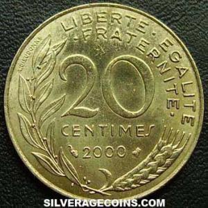2000 French 20 New Centimes (Reverse)