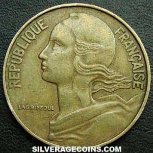 1968 French 20 New Centimes (Obverse)