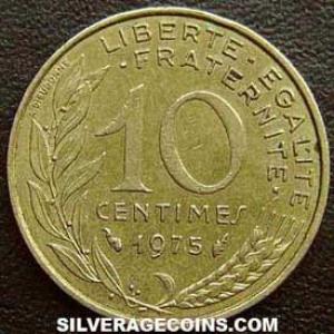 1975 French 10 New Centimes (Reverse)