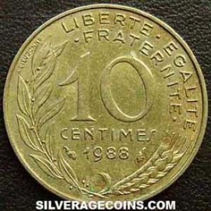 1988 French 10 New Centimes (Reverse)