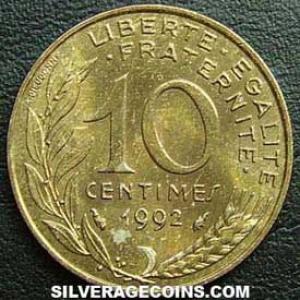 1992 French 10 New Centimes (Reverse)