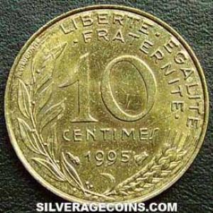 1995 French 10 New Centimes (Reverse)