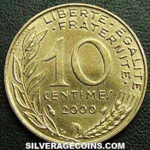 2000 French 10 New Centimes (Reverse)