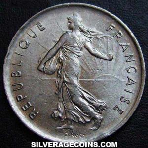 1971 French 5 New Francs (Obverse)