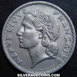 1949 French Aluminium 5 Francs (Obverse)