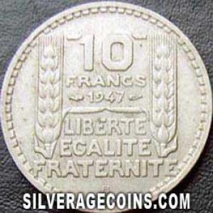 1947 B French 10 Francs (small head) (Reverse)