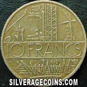 1980 French 10 New Francs (Reverse)