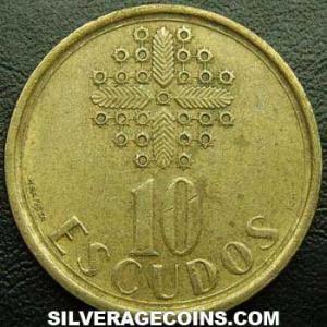 1990 Portuguese 10 Escudos (Reverse)