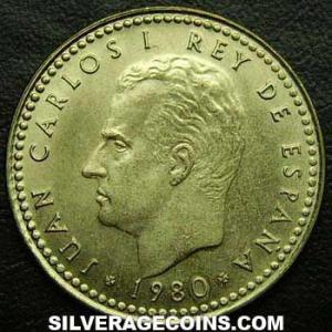 1980 (80) Juan Carlos I Spanish Peseta ('82 World Cup) (Obverse)