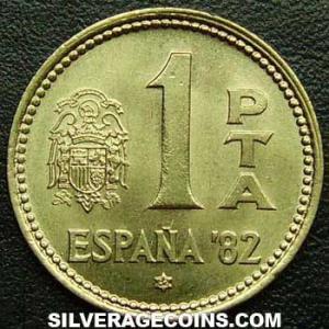 1980 (82) Juan Carlos I Spanish Peseta ('82 World Cup) (Reverse)