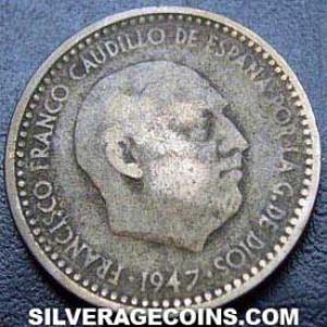 Peseta Española de Franco 1947 (49) (Anverso)