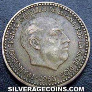 Peseta Española de Franco 1963 (66) (Anverso)