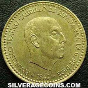 1966 (74) Franco Spanish Peseta (Obverse)