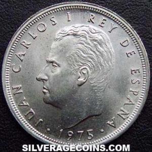 1975 (76) Juan Carlos I Spanish 5 Pesetas (Obverse)