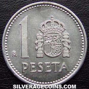 1982 Juan Carlos I Spanish Peseta (Aluminium) (Reverse)