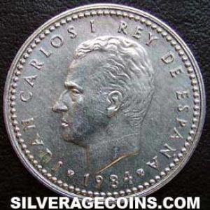 1984 Juan Carlos I Spanish Peseta (Aluminium) (Obverse)