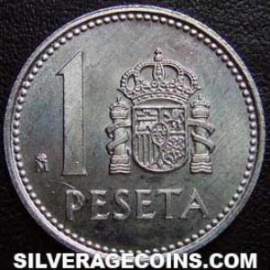 1984 Juan Carlos I Spanish Peseta (Aluminium) (Reverse)