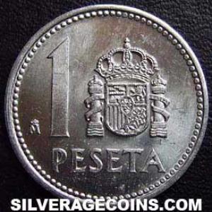 1985 Juan Carlos I Spanish Peseta (Aluminium) (Reverse)