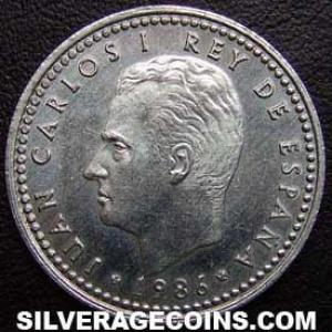 1986 Juan Carlos I Spanish Peseta (Aluminium) (Obverse)
