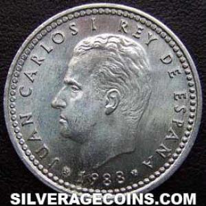 1988 Juan Carlos I Spanish Peseta (Aluminium) (Obverse)
