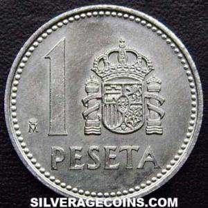 1983 Juan Carlos I Spanish Peseta (Aluminium) (Reverse)
