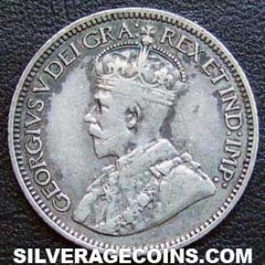 1912 George V Canadian Silver "Dime" 10 cents (Obverse)
